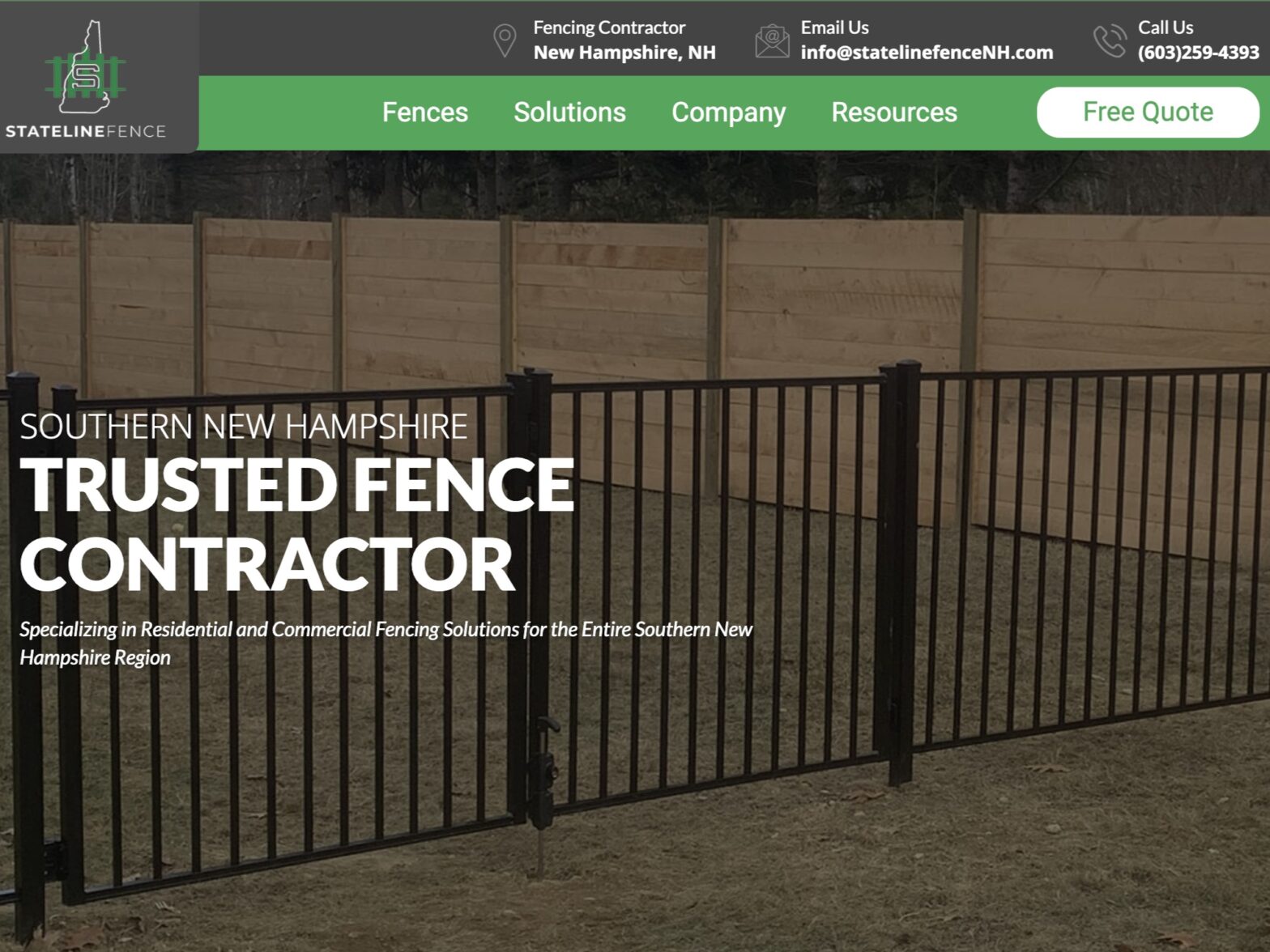 Photo of a Southern New Hampshire fence company